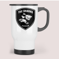 The SHARKS Rugby White Travel Mug