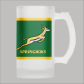 SPRINGBOKS Rugby Frosted Glass Beer Mug