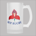 Western Province Rugby Frosted Glass Beer Mug - WP JOU LEKKER DING