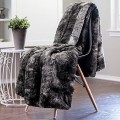 Wonder Trend Faux Fur Luxury Mink Thermal Heat Blanket Throw Dark Grey