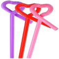 SENZA 200 Pack Plastic Drinking Straws, Extra Long Flexible Disposable Bendy Straws, Assorted Colors