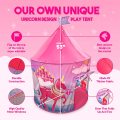 Kids Play Tent - Fantasy Pretend Unicorn Castle for Princesses, Queen, Prince - Compact Pink Play...