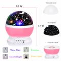 Rotating Moon Star Projector Desk Lamp for Bedroom