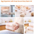 Egg Organizer with Clip Lid-Set Of 2