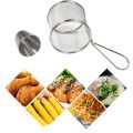 Mini Round Stainless Steel Mesh Fryer Basket Holder for French Fries Set With Sauce Holder