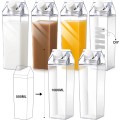 Clear Milk Water Bottle Litre Transparent Plastic Reusable Container