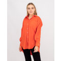 Oversized Poplin Shirt Orange