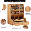 Wooden Desktop Multifunctional Storage Organizer