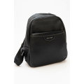 David Jones Leather Backpack Black