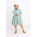 Betty Long Sleeve Tiered Mini Swing Dress Mint
