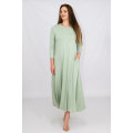 Madilyn Women's Casual Long Sleeves Maxi Dress With Pockets Mint