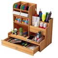Wooden Desktop Multifunctional Stationary Storage Organizer