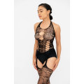Steamy Nights Fishnet Body stocking Lingerie Dress Set With Seamless Panty