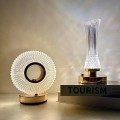Touch Control Crystal Rechargeable Table Desk Lamp