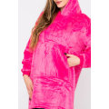 Huggle Hoodie Ultra Plush Blanket Sherpa Hoodie Pink