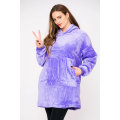 Huggle Hoodie Ultra Plush Blanket Sherpa Hoodie Purple