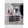 Acrylic Cosmetic and Jewellery Organizer Storage Holder with 3 Drawer