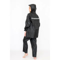 Senza's Two-Piece Heavy-duty Zipper Raincoat Set with Hood & Drawstring For Men & Women