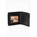 Camel Mountain Leather Bi-Fold Wallet Black
