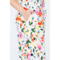 Catalina Floral Printed Sleeveless Maxi Dress With Pockets