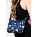 Floral Pattern Crossbody Sling Shoulder Summer Bag With Multiple Pockets