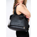 Ladies Hobo Tote Bag PU Leather Multi Zip Detail Shoulder Bag
