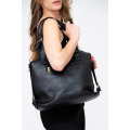 Ladies Hobo Tote Bag PU Leather Multi Zip Detail Shoulder Bag