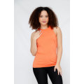 Ladies Racerback Slim Fit Sports T-Shirt Fitness Cami Vest Tank Top Bright Orange