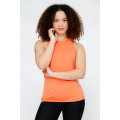 Ladies Racerback Slim Fit Sports T-Shirt Fitness Cami Vest Tank Top Bright Orange