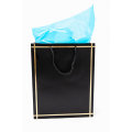 Senza Luxury Gift Bag With Handles Black & Gold 320mm X 260mm