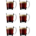Arabica Glass Coffee Mugs 180ml - 6 Pack