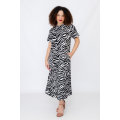 Crompton Short Sleeve Printed Midaxi Dress With Pockets