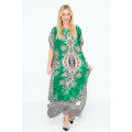 Athena Cotton Kaftan Short Sleeve Full Length Maxi Dress