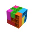 Pop It Cube - 3D Puzzle Cube Fun Stress Relieve Fidget Building Block Toy for Adults and Children