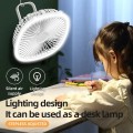 Portable Desktop Fan With LED Light Rechargeable