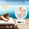 Smart 12 Inch Rechargeable Portable Table Fan with Built-in Speaker, LED Light, FM Radio, Powerbank