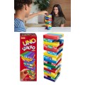 UNO Stacko Building Blocks Game With A Twist 45 Piece Set