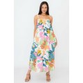 Lexie Floral Printed Midaxi Sleeveless Dress With Pockets