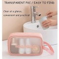 Senza Waterproof Transparent Travel Toiletry Bags Pink