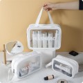 Senza Waterproof Transparent Travel Toiletry Bags White