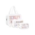 Senza Waterproof Transparent Travel Toiletry Bags White