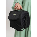 Sannea Black Thermal Insulated Lunch Bag Portable Foil Cooler Bag