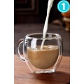 Senza 250ml Clear Double Wall Milk Coffee Tea Insulated Mug