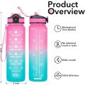 Senza 1L Motivational Time Marker Water Bottle BPA Free