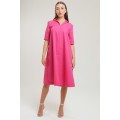 Hillary Maxi Mid Length 3/4 Sleeve Collar Dress With Pockets