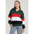 Tommy Colour Block Knitted Zip Up Jersey
