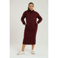 Ladies Jenny Fleece Lined Oversized Huggle Hooded Sweatshirt Winter Dress With Pockets