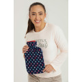 Senza 2L Hot Water Bottle With Fleece Cover