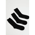 Senza Cotton Black Socks Pack Of 3