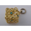 18ct Gold Cubed Charm  | National Free Shipping |